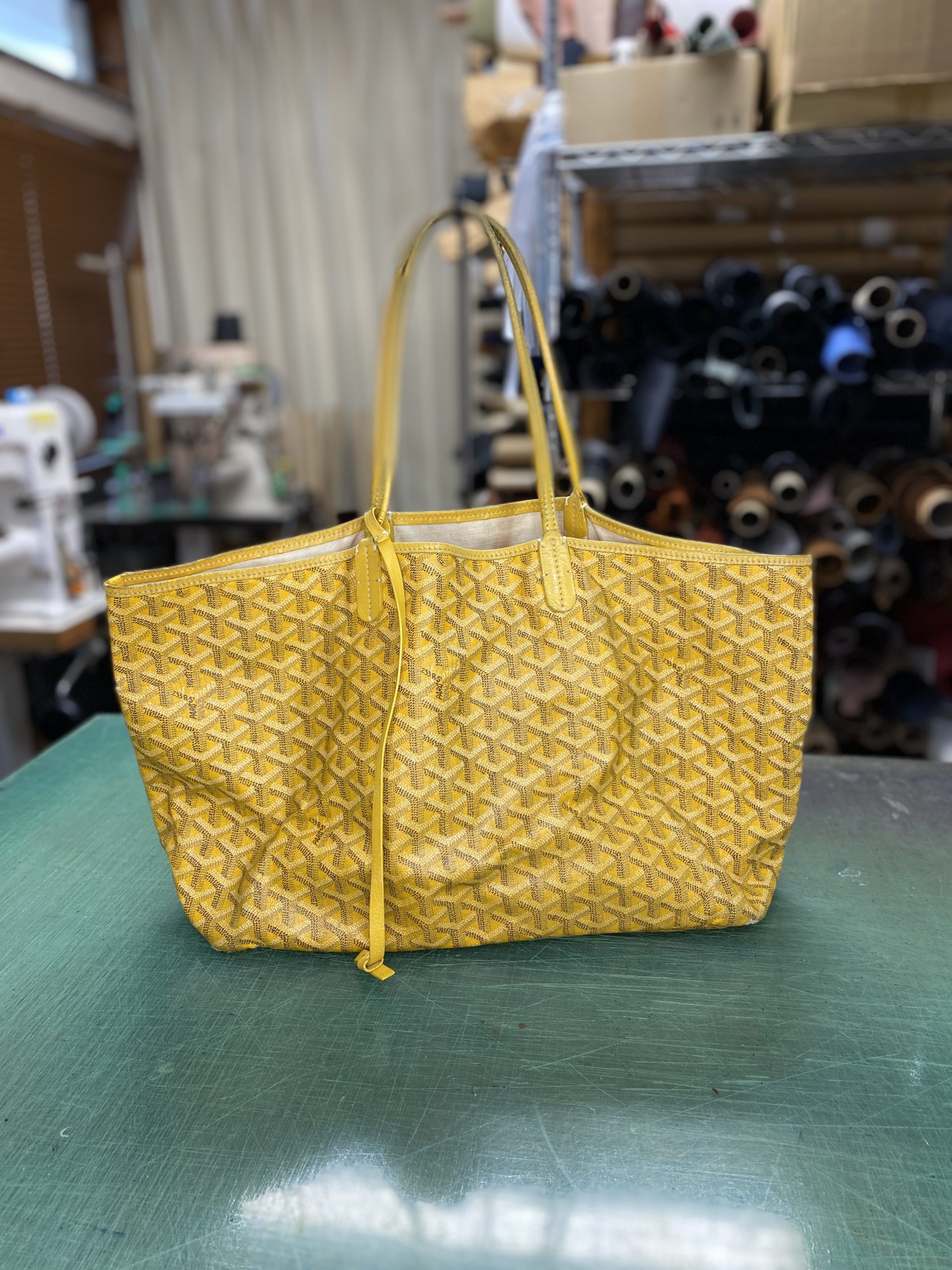 持ち手作成・底丈詰め＞GOYARD黄色/サンルイトートバッグ - Orice Hayama